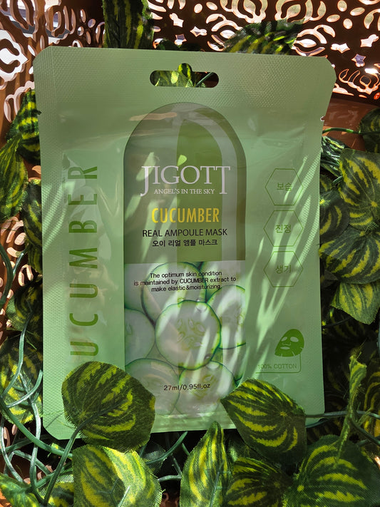 JIGOTT Cucumber lakštinė veido kaukė