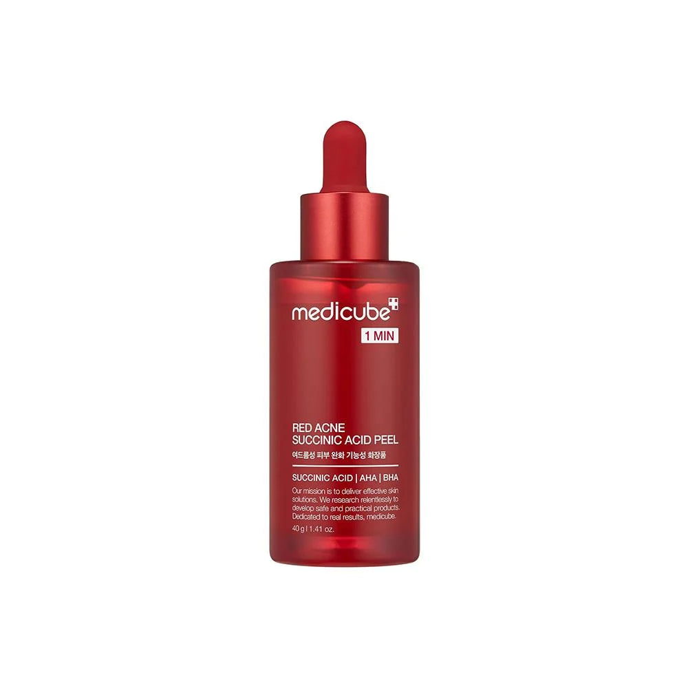 MEDICUBE Red Acne Succinic Acid Peel – spuogus mažinantis rūgštinis serumas