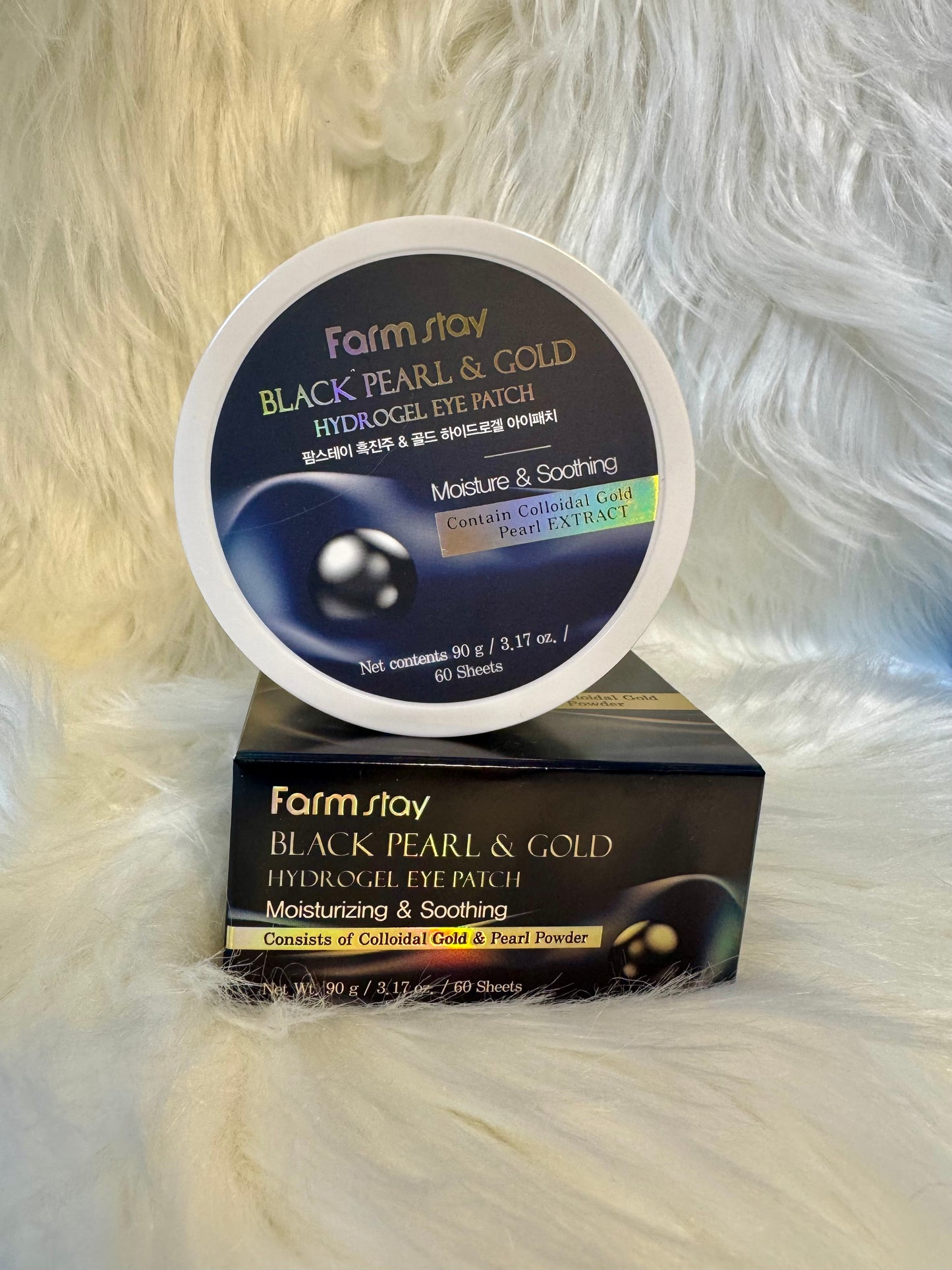 FarmStay paakių padeliai Black Pearl & Gold Hydrogel