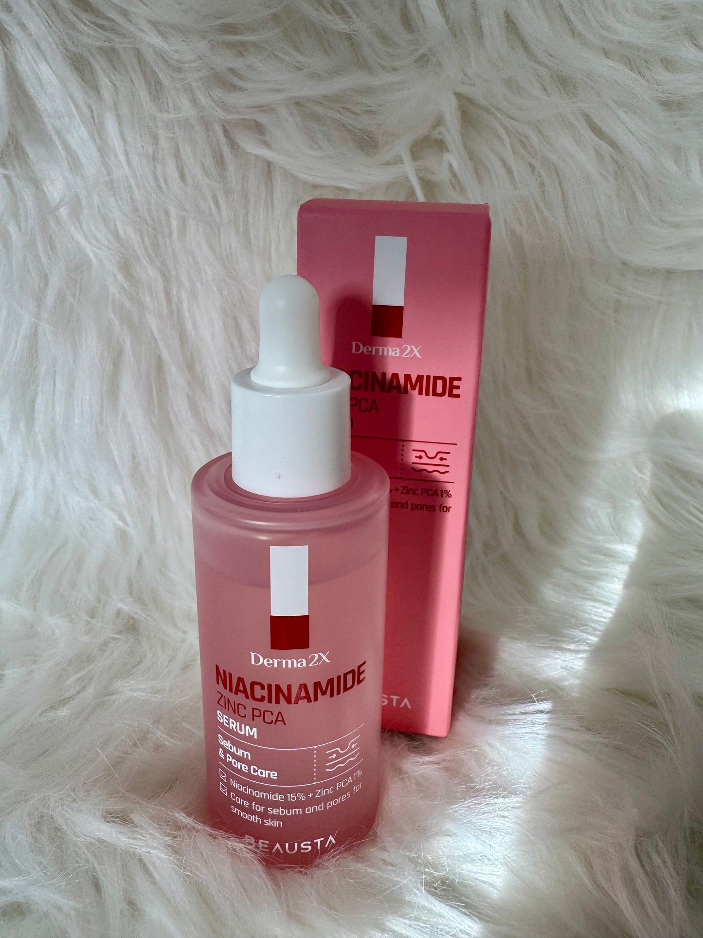 BEAUSTA Derma2X Niacinamide Zinc PCA veido serumas