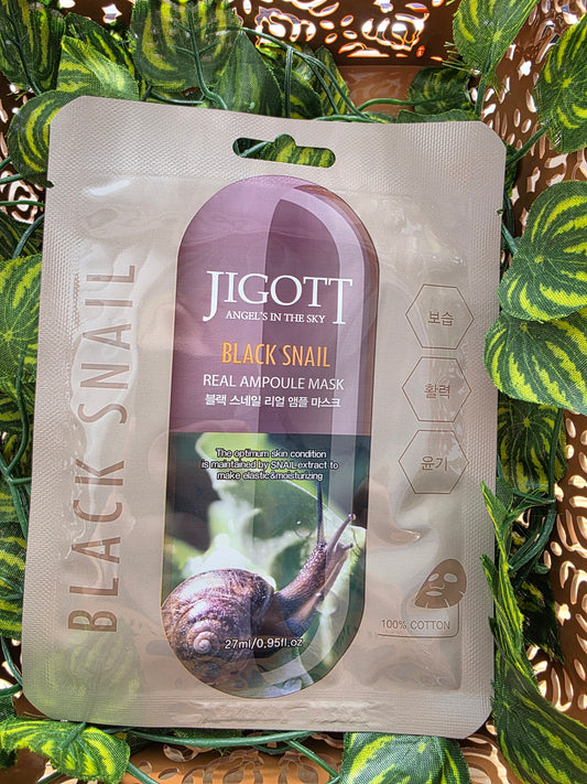 JIGOTT Black Snail lakštinė veido kaukė