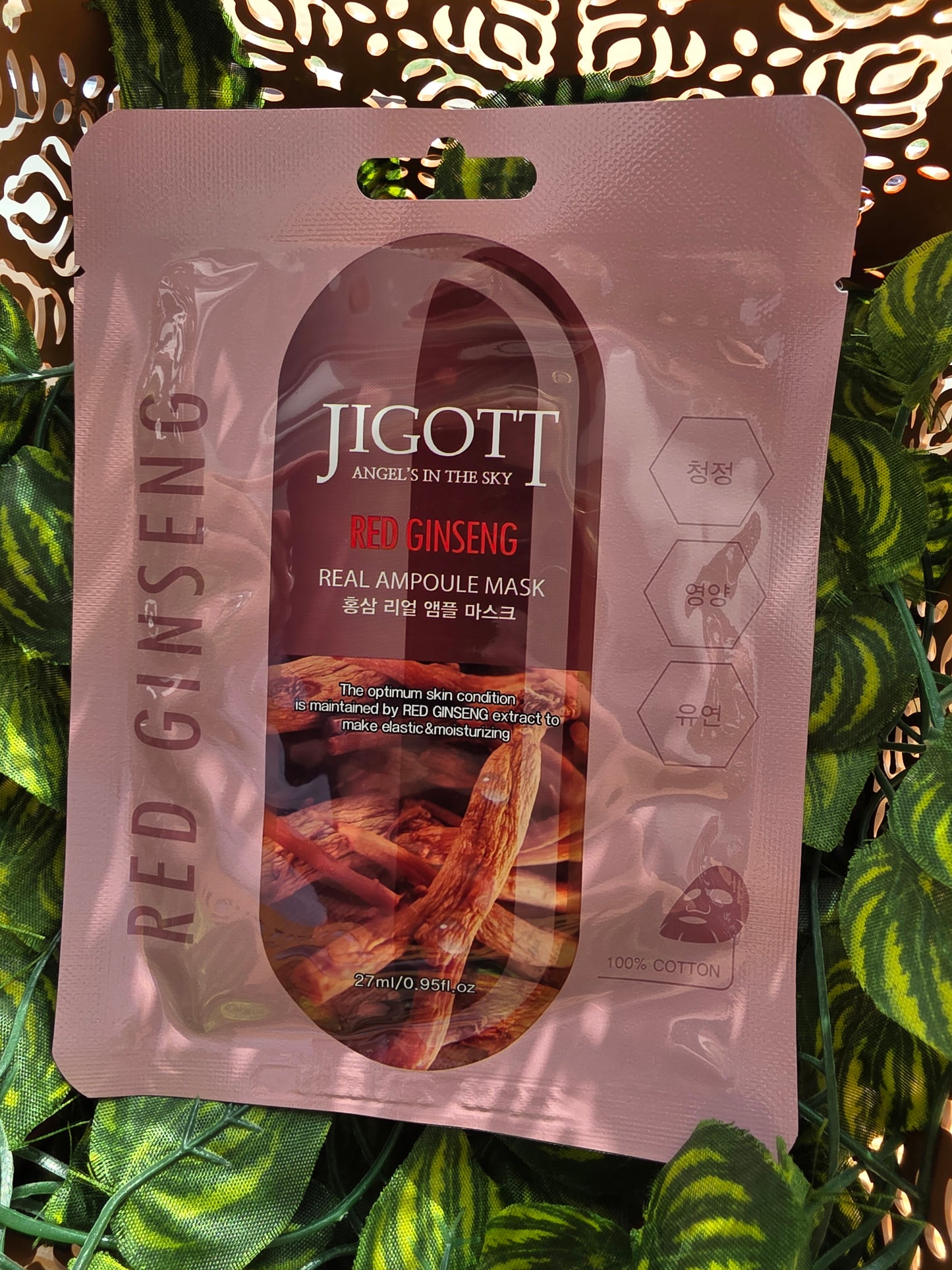 JIGOTT Red Ginseng lakštinė veido kaukė