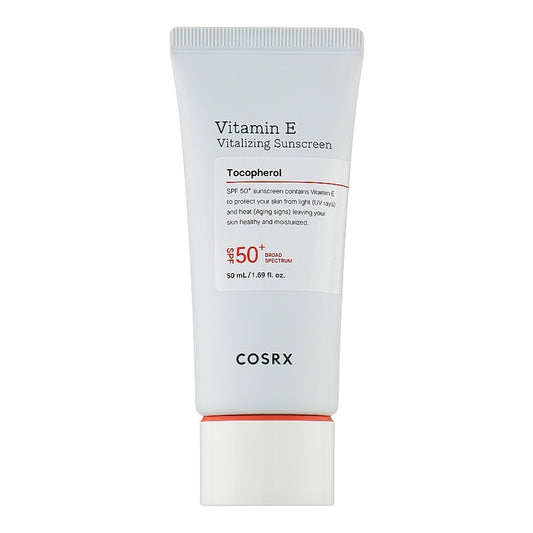 COSRX Vitamin E Vitalizing, SPF 50+ apsauginis kremas nuo saulės su vitaminu E