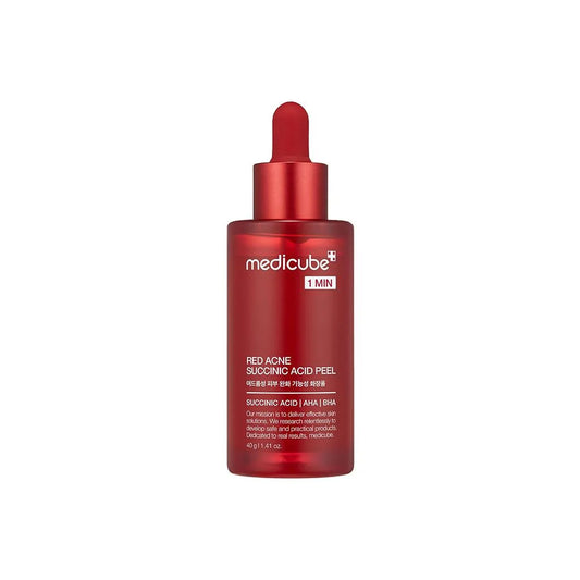 MEDICUBE Red Acne Succinic Acid Peel – spuogus mažinantis rūgštinis serumas
